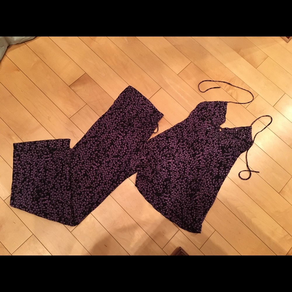 WHITE RICE PANTS AND BLOUSE SET